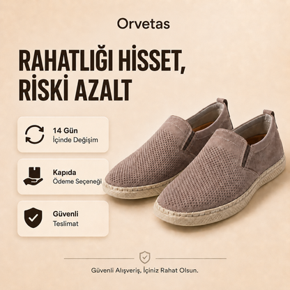 Orvetas ortopedik erkek deri ayakkabı