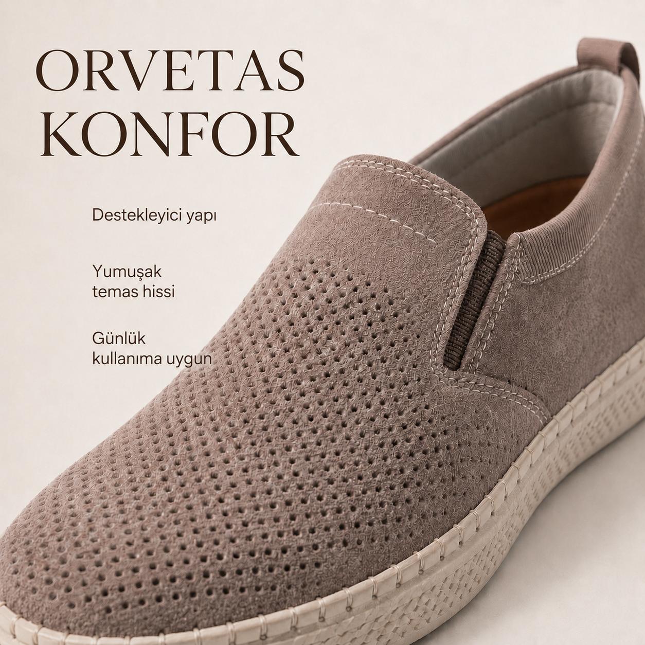Orvetas ortopedik erkek deri ayakkabı