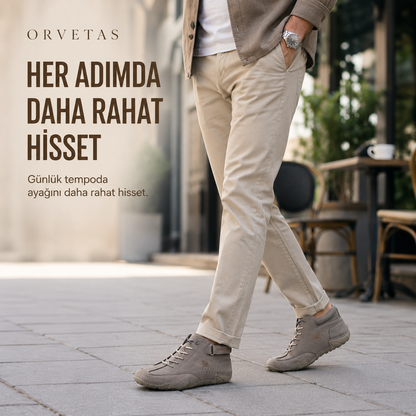 Deri nefes alabilen ortopedik ayakkabı