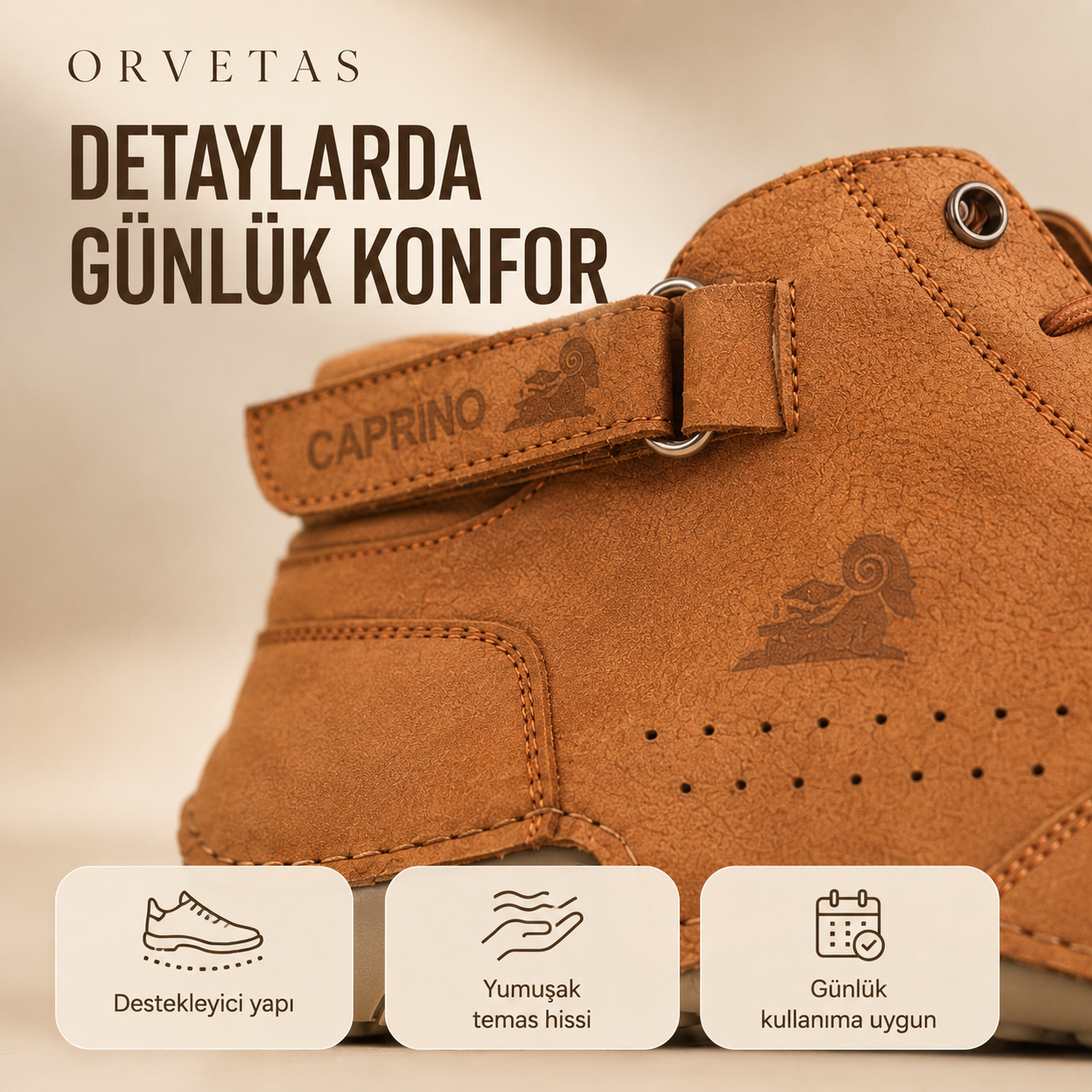 Deri nefes alabilen ortopedik ayakkabı