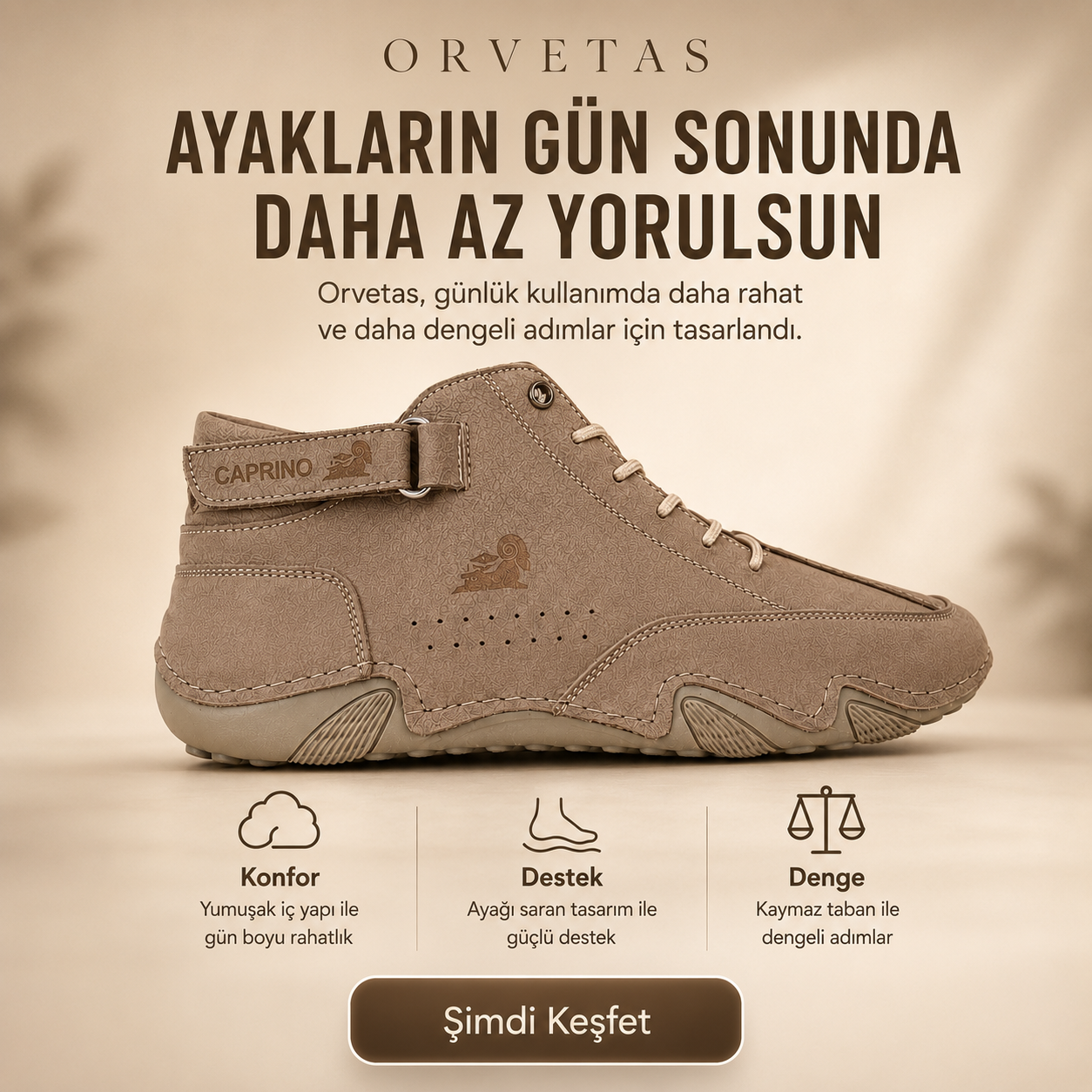 Deri nefes alabilen ortopedik ayakkabı