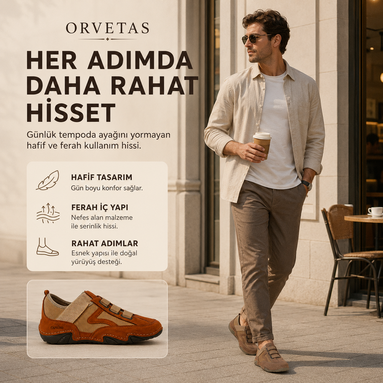 Relaxify ortopedik deri ayakkabı