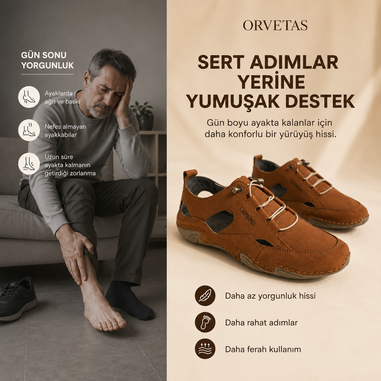 Nefes alabilir ortopedik ayakkabı
